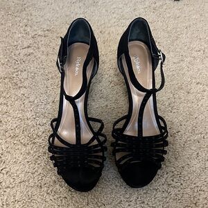 Style & Co. Black Multi-Strap Heels